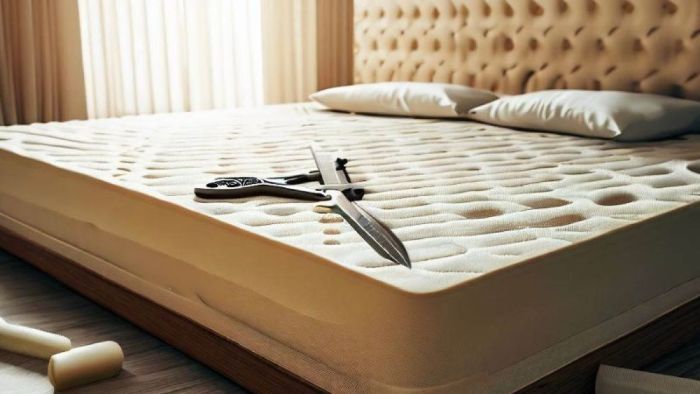 Cách cắt dán nệm cao su tối ưu cho không gian sống của bạn 3 Sử dụng kéo để cắt theo đường đã vẽ và cắt chậm rãi để tránh làm rách cấu trúc cao su