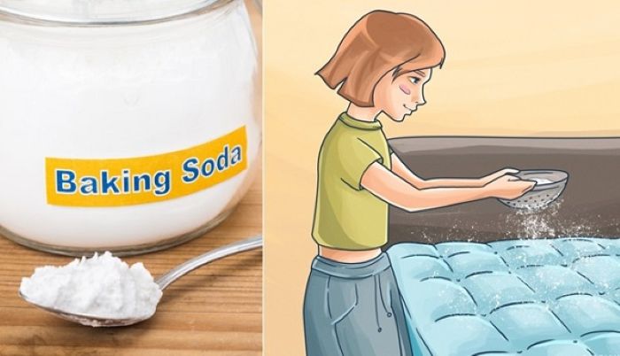 Baking soda hút mùi hôi và diệt khuẩn tự nhiên mang lại cảm giác tươi mới cho nệm topper