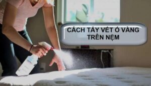 Cách tẩy vết ố vàng trên nệm
