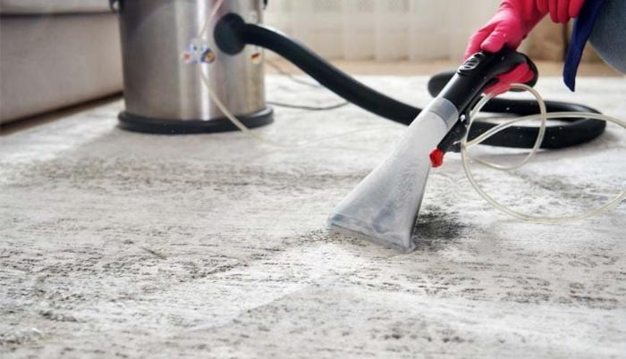 Cách làm sạch vết nôn trên thảm hiệu quả nhanh chóng 3 Hút bụi và làm khô